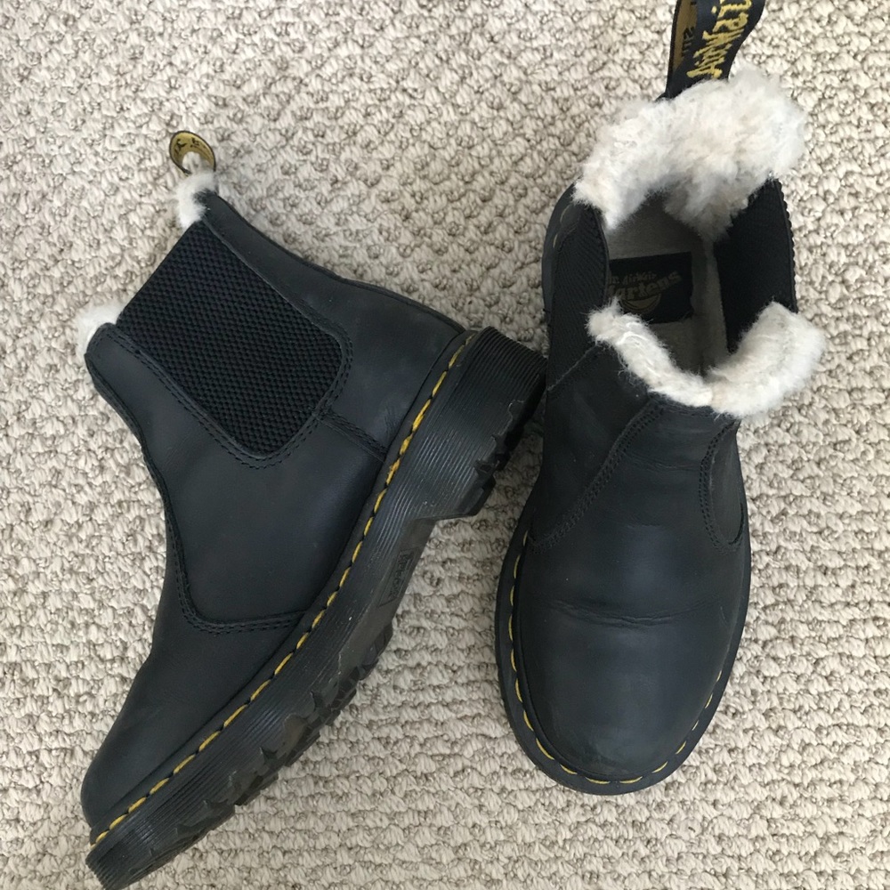 Doc Martens Fur Chelsea Boots